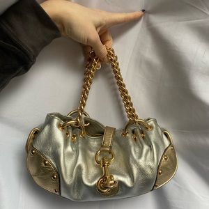 Silver and Gold Leather Studded Juicy Couture Purse